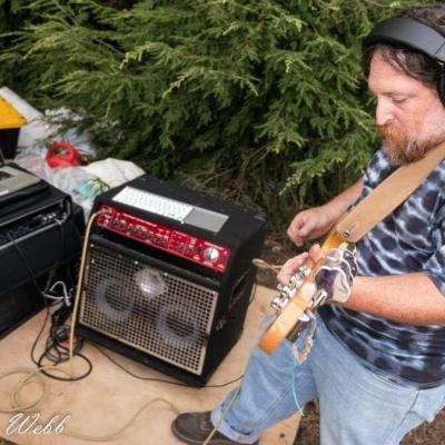 Wes Fahringer laying down the bass for You Got Me Runnin' Babe
